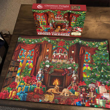 Pieni 1000 pezzi del calendario dell'avvento per la gioia di Natale 1000 pezzi